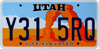 UT license plate Y315RQ
