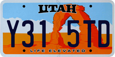 UT license plate Y315TD