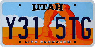 UT license plate Y315TG