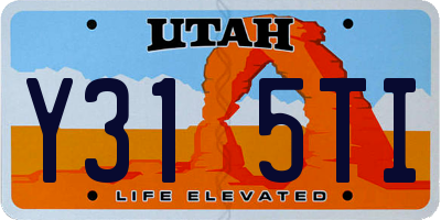 UT license plate Y315TI