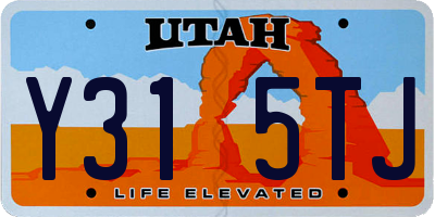 UT license plate Y315TJ