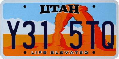 UT license plate Y315TQ