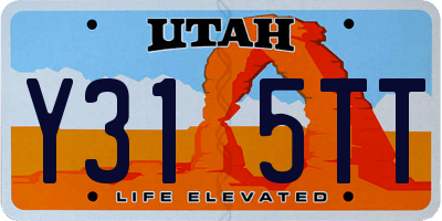 UT license plate Y315TT