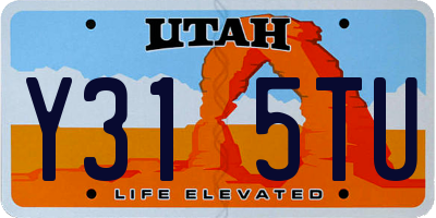 UT license plate Y315TU