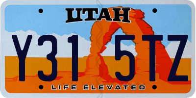 UT license plate Y315TZ