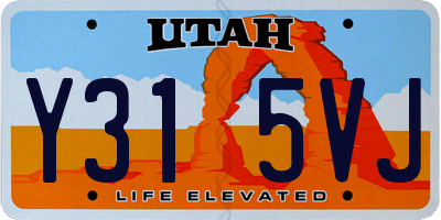 UT license plate Y315VJ