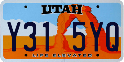 UT license plate Y315YQ