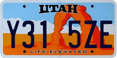 UT license plate Y315ZE