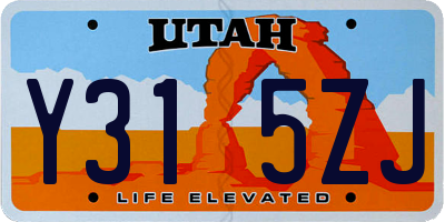 UT license plate Y315ZJ