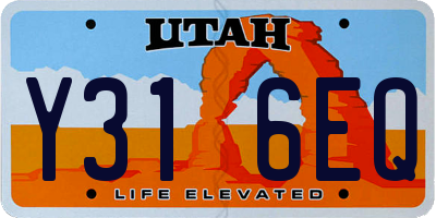 UT license plate Y316EQ