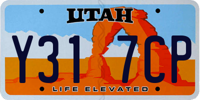 UT license plate Y317CP