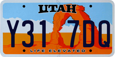 UT license plate Y317DQ