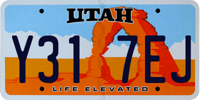 UT license plate Y317EJ