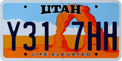 UT license plate Y317HH