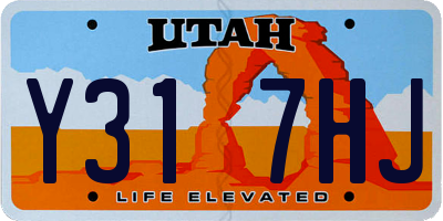 UT license plate Y317HJ