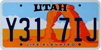 UT license plate Y317IJ