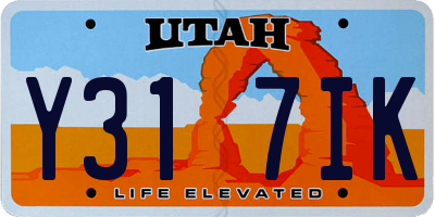 UT license plate Y317IK