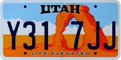 UT license plate Y317JJ