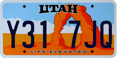 UT license plate Y317JQ