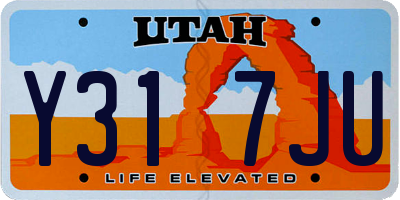 UT license plate Y317JU