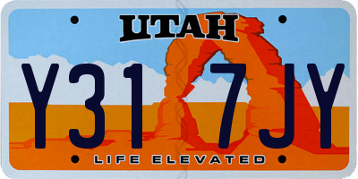 UT license plate Y317JY