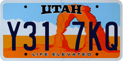 UT license plate Y317KQ