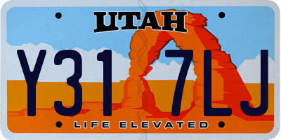 UT license plate Y317LJ