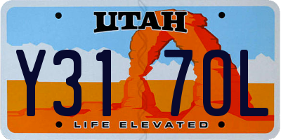 UT license plate Y317OL