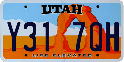 UT license plate Y317QH
