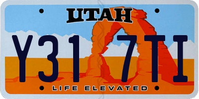 UT license plate Y317TI
