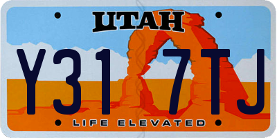 UT license plate Y317TJ