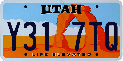UT license plate Y317TQ