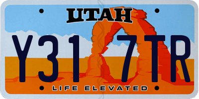 UT license plate Y317TR