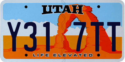 UT license plate Y317TT