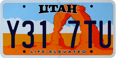 UT license plate Y317TU