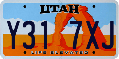 UT license plate Y317XJ