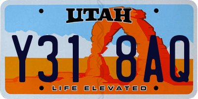 UT license plate Y318AQ