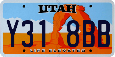 UT license plate Y318BB