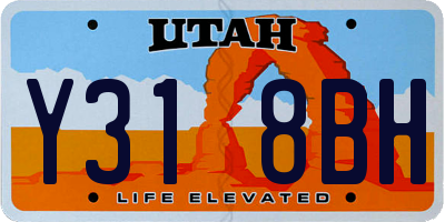 UT license plate Y318BH