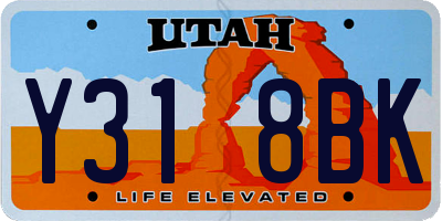 UT license plate Y318BK