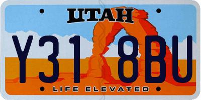 UT license plate Y318BU