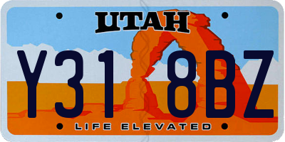 UT license plate Y318BZ