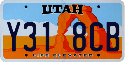 UT license plate Y318CB