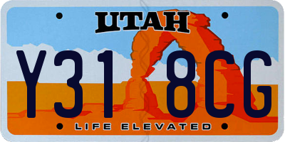 UT license plate Y318CG