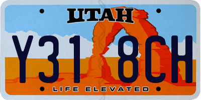 UT license plate Y318CH