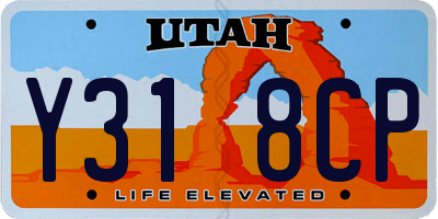 UT license plate Y318CP