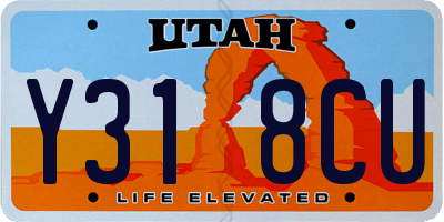 UT license plate Y318CU