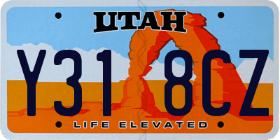 UT license plate Y318CZ
