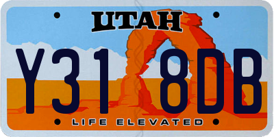 UT license plate Y318DB