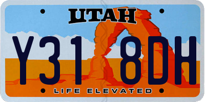 UT license plate Y318DH